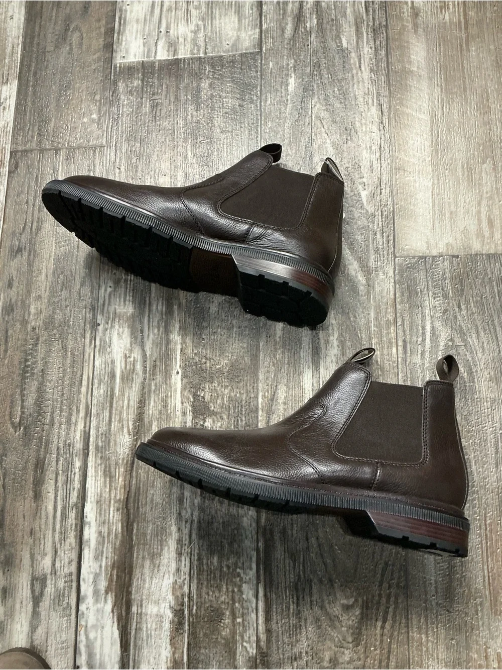 Clarks Men's Dark Brown Leather Chukka Chelsea Boots